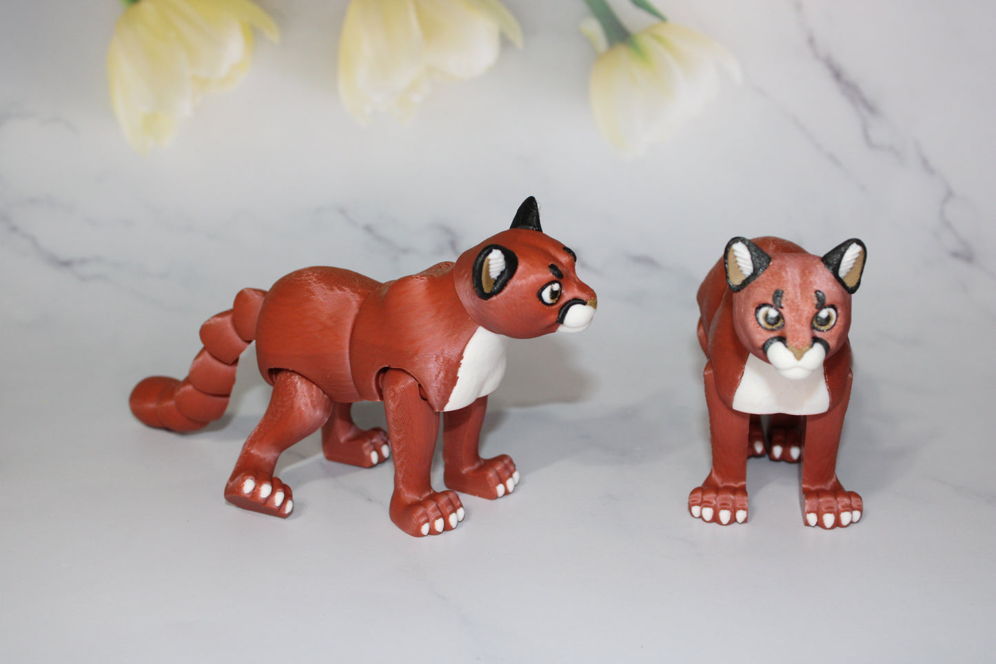 Puma 3D Printed Articulated Flexi Fidget Figurine - Wonderland 3D Printing
