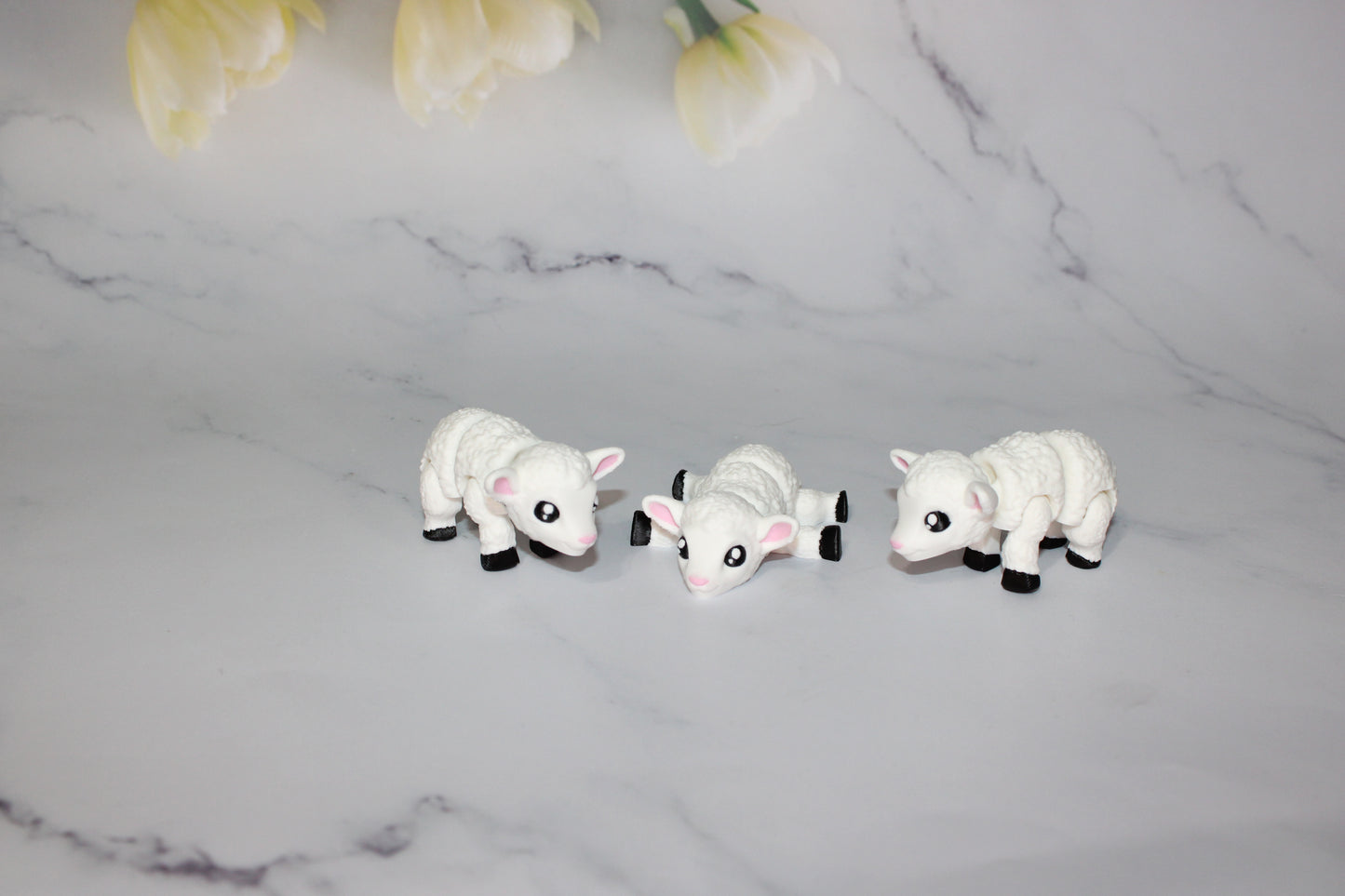 Baby lamb 3 inches Long-3D Printed Articulated Flexi Fidget Figurine