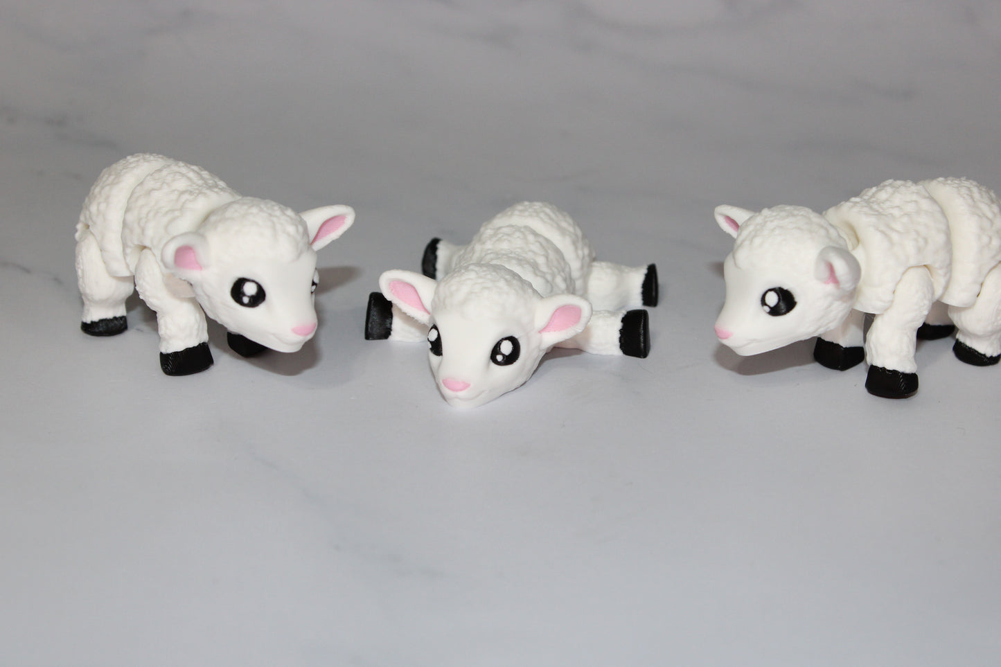 Baby lamb 3 inches Long-3D Printed Articulated Flexi Fidget Figurine