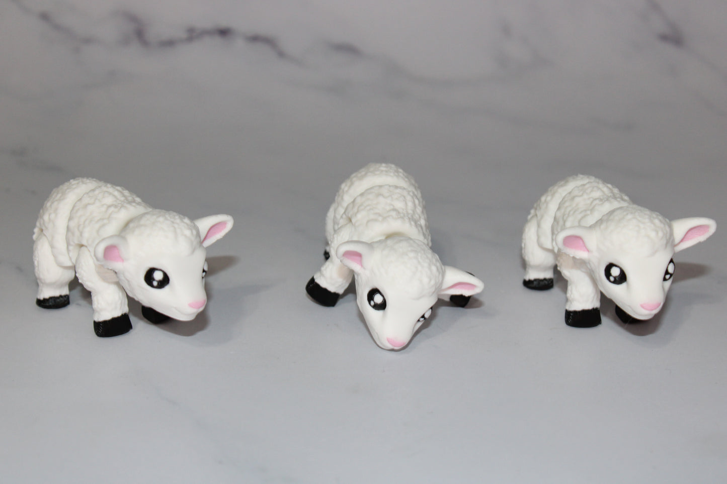 Baby lamb 3 inches Long-3D Printed Articulated Flexi Fidget Figurine