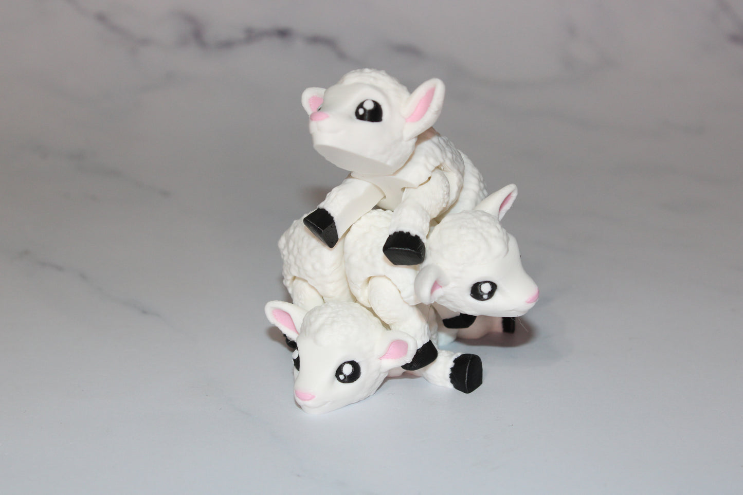 Baby lamb 3 inches Long-3D Printed Articulated Flexi Fidget Figurine