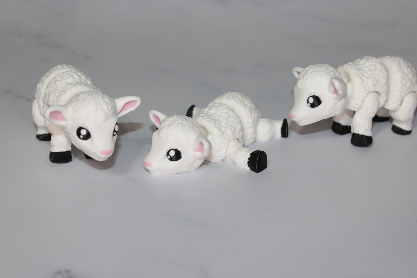 Baby lamb 3 inches Long-3D Printed Articulated Flexi Fidget Figurine