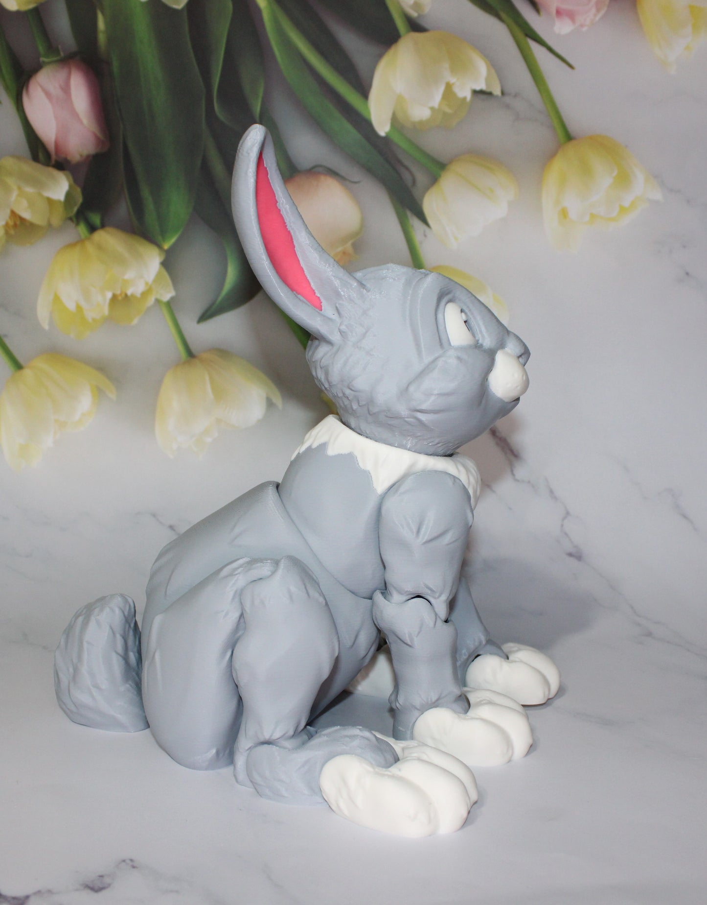 Rabbit: 3D Printed Articulated Flexi Fidget Figurine - Wonderland 3D Printing