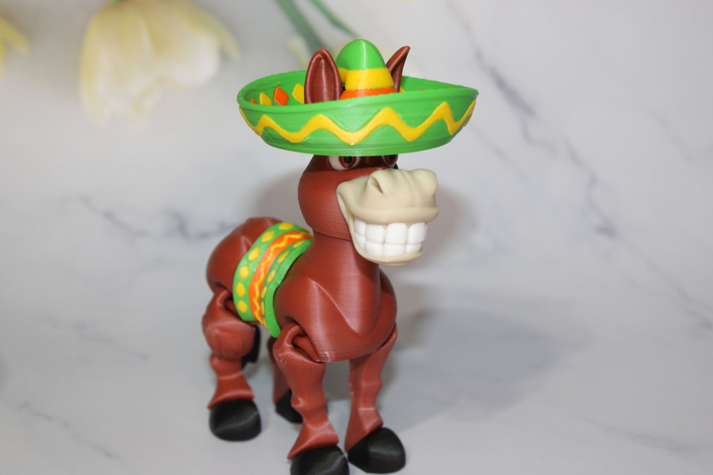Donkey 3d printed articulated Flexi Fidget Toy
