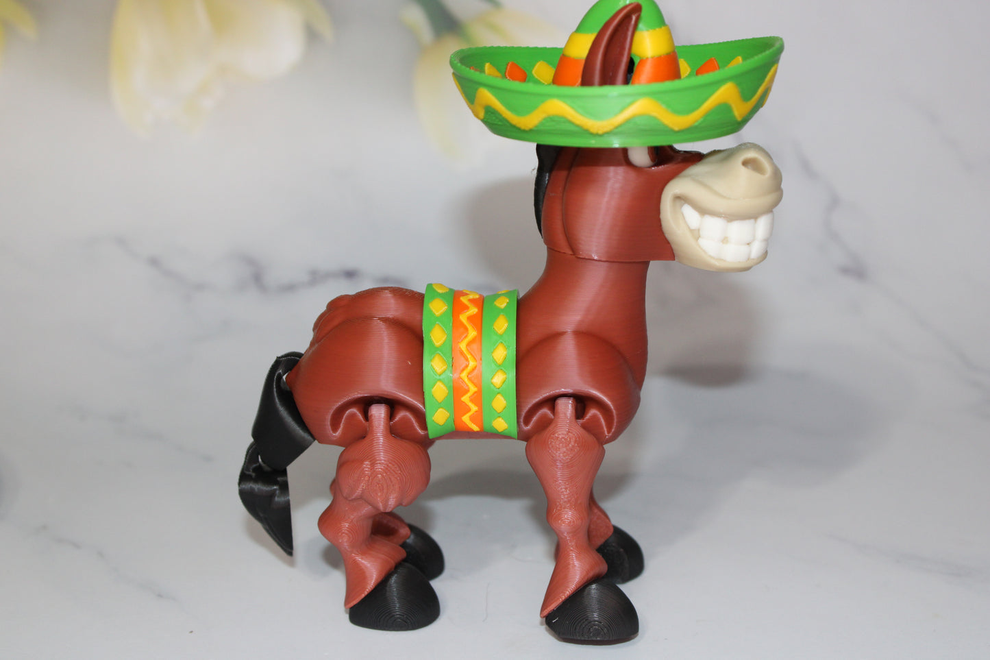 Donkey 3d printed articulated Flexi Fidget Toy