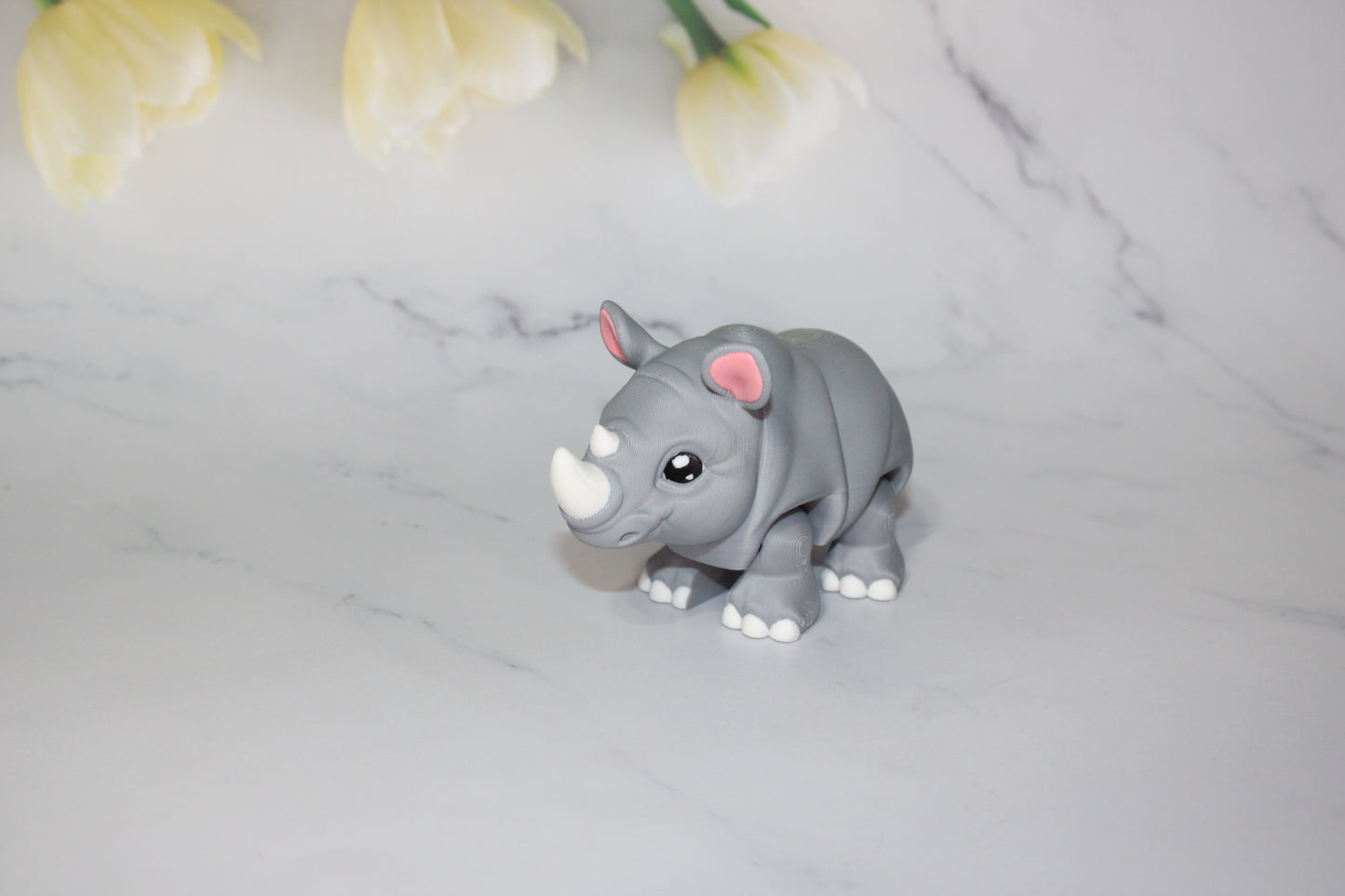 Rhino 3D Printed Articulated Flexi Fidget Figurine