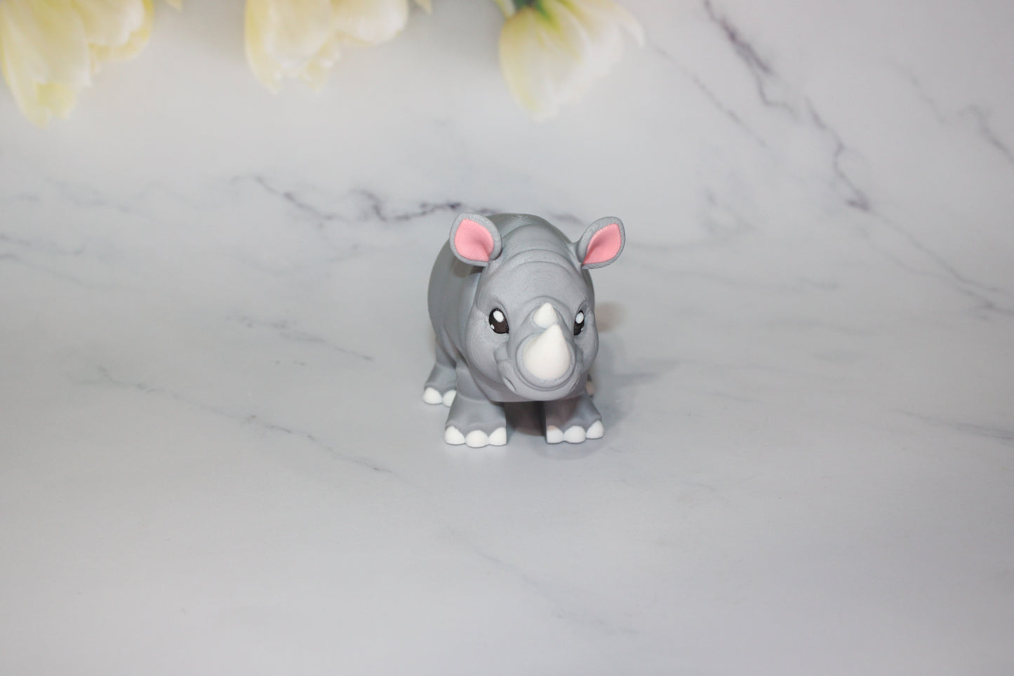 Rhino 3D Printed Articulated Flexi Fidget Figurine