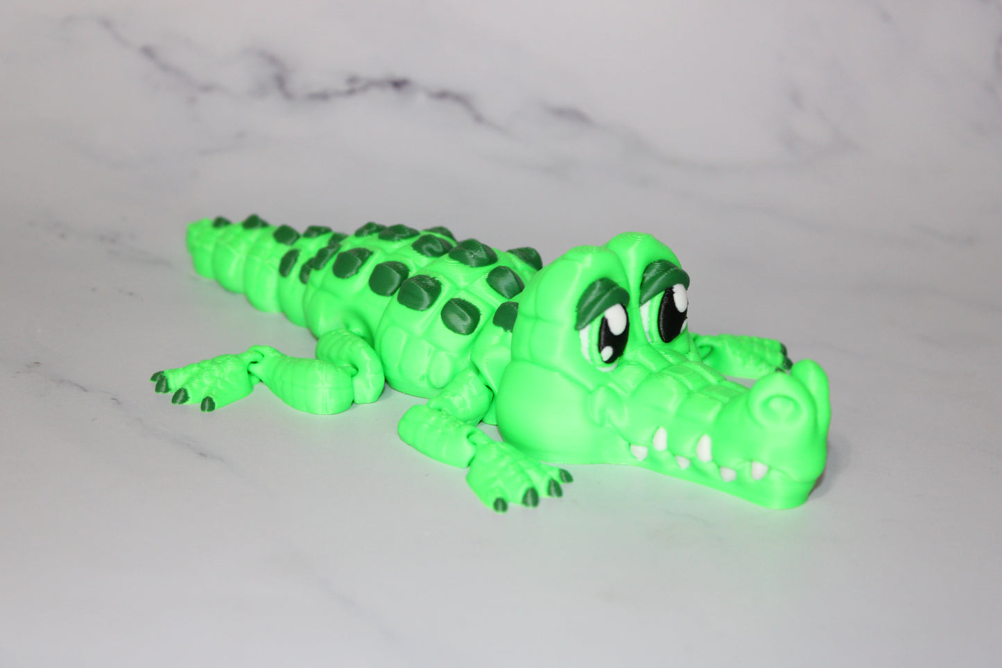 Alligator 7.5 in 3D Printed Articulated Flexi Fidget Figurine