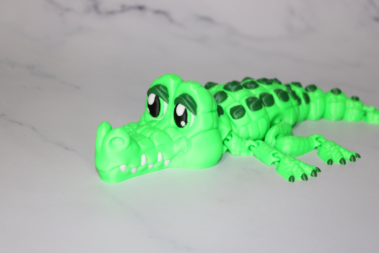 Alligator 7.5 in 3D Printed Articulated Flexi Fidget Figurine