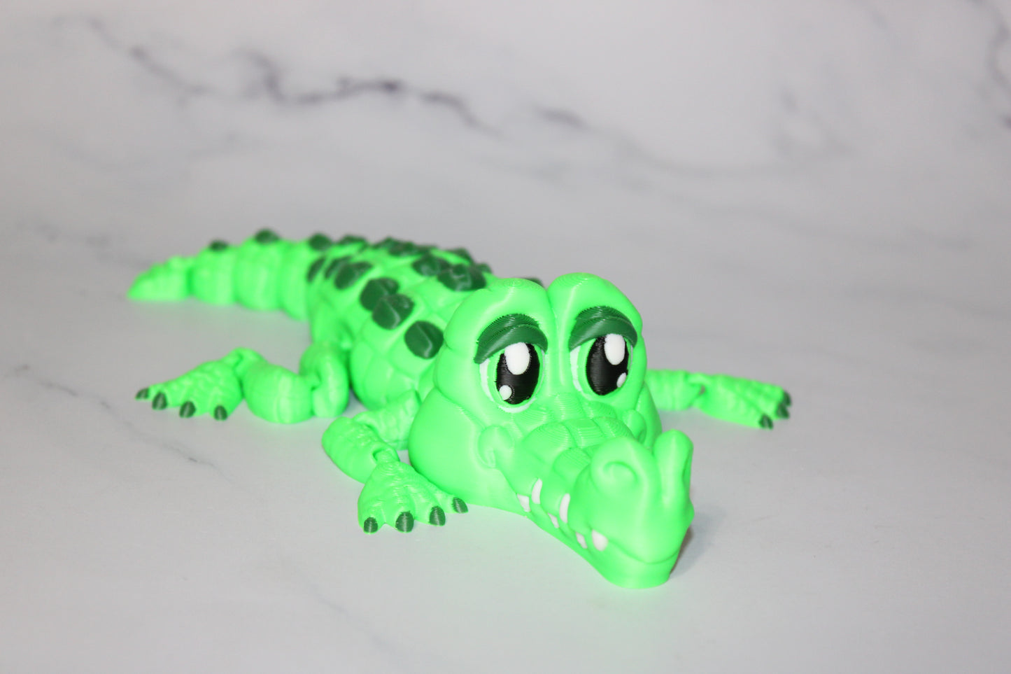 Alligator 7.5 in 3D Printed Articulated Flexi Fidget Figurine