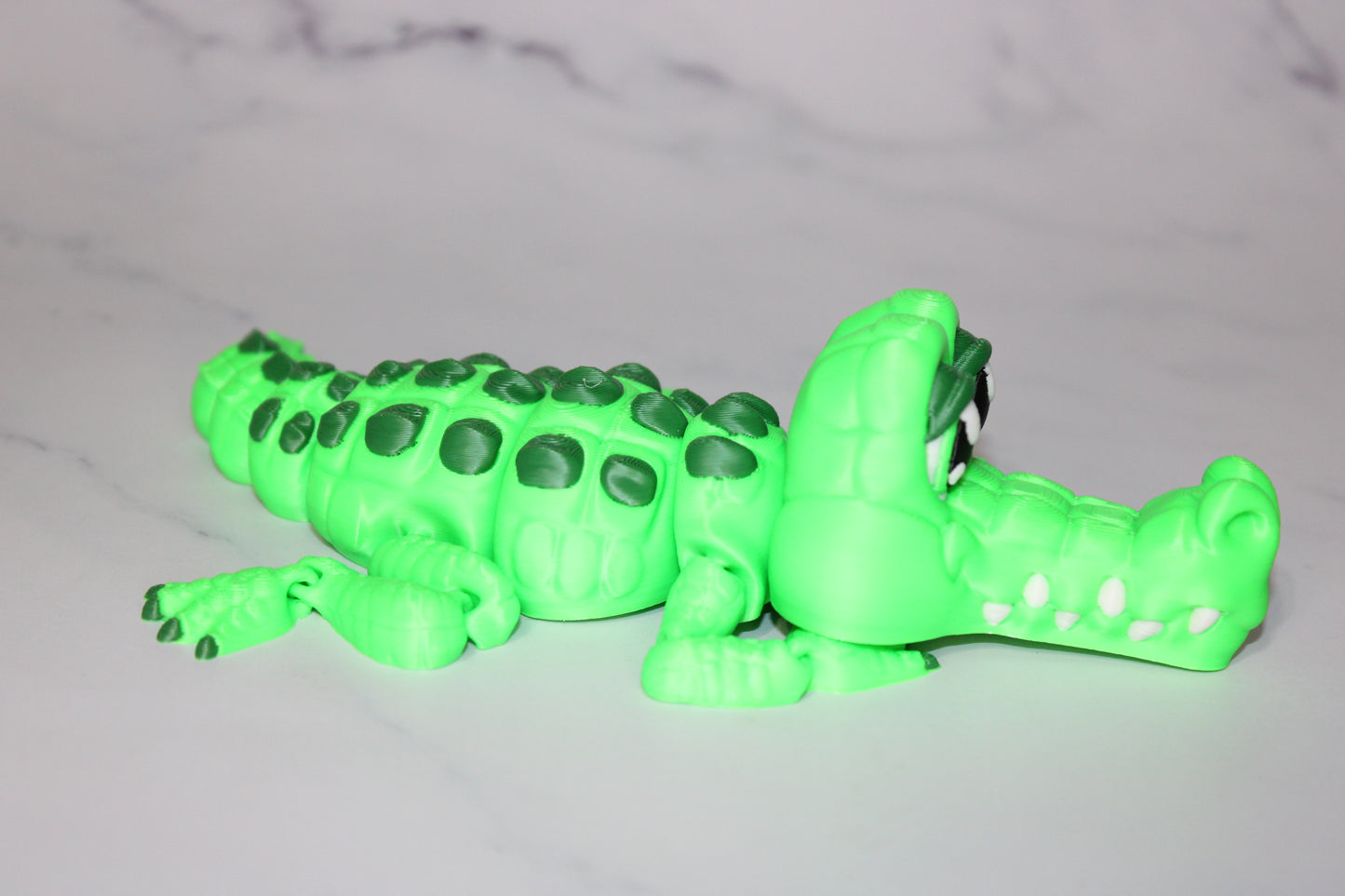 Alligator 7.5 in 3D Printed Articulated Flexi Fidget Figurine