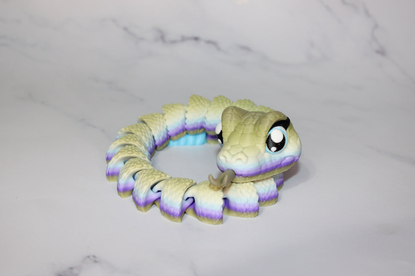 Cute Snake 17 inches Long- 3D Printed Articulated Flexi Fidget Figurine