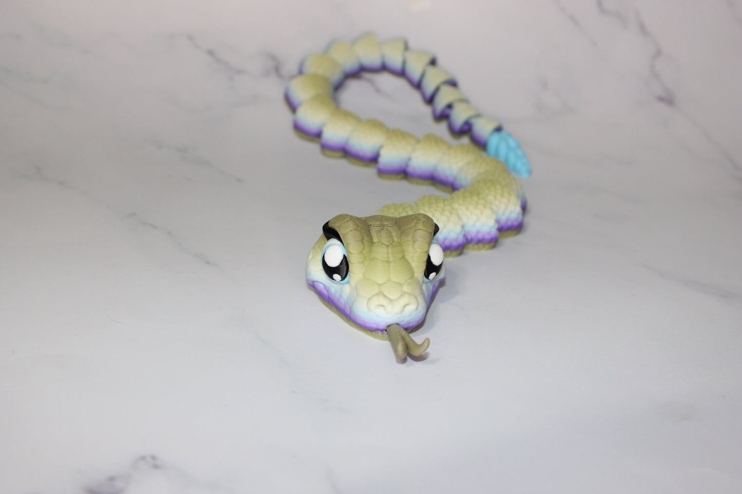 Cute Snake 17 inches Long- 3D Printed Articulated Flexi Fidget Figurine