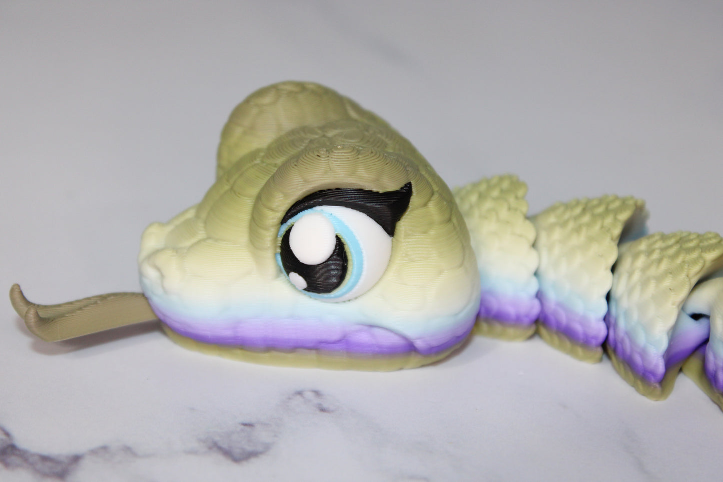 Cute Snake 17 inches Long- 3D Printed Articulated Flexi Fidget Figurine