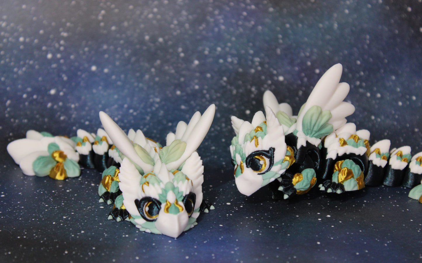 Owl Dragon5.5 inches long With Book Container Options-Articulated 3d Printed Figurine