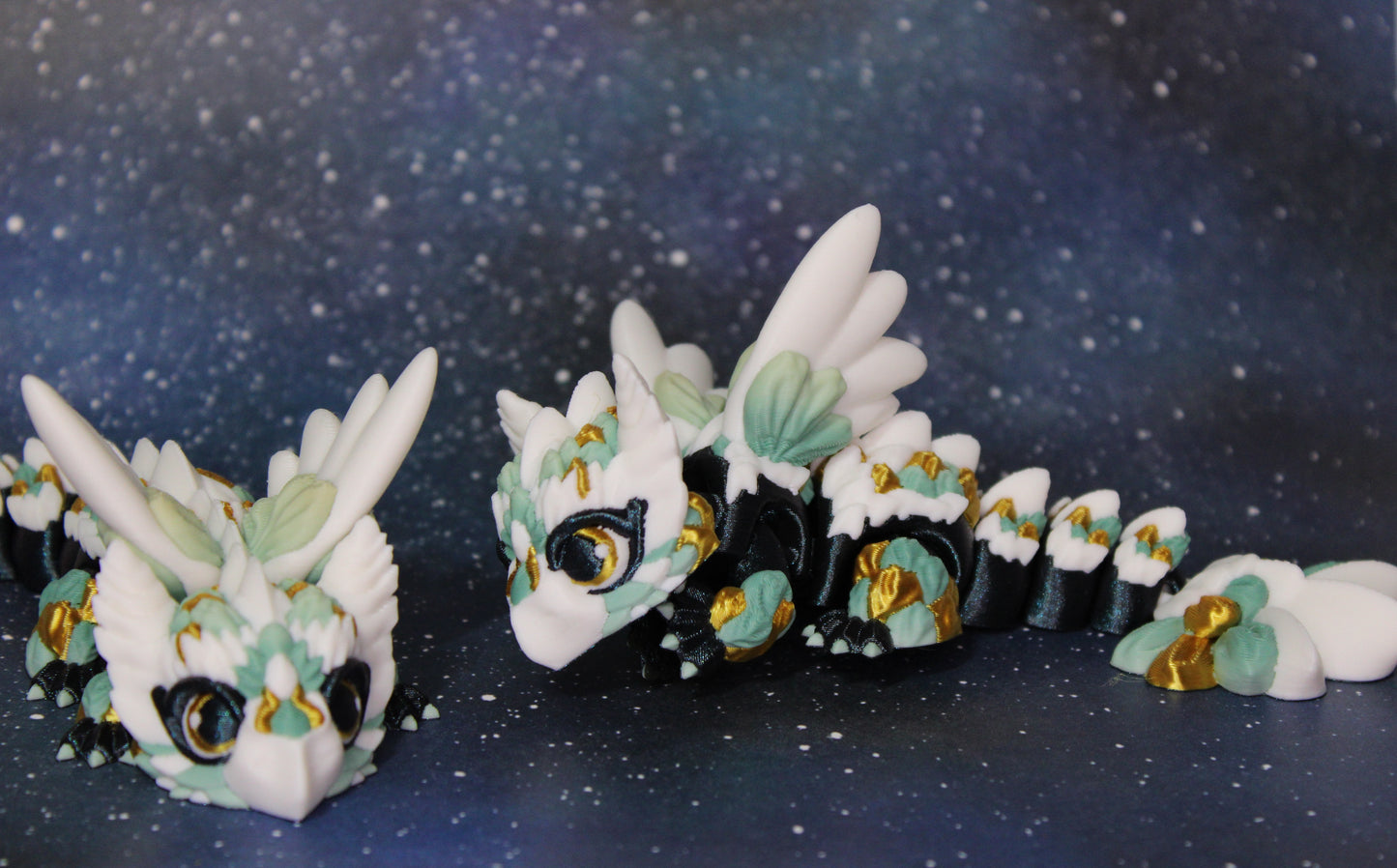 Owl Dragon5.5 inches long With Book Container Options-Articulated 3d Printed Figurine