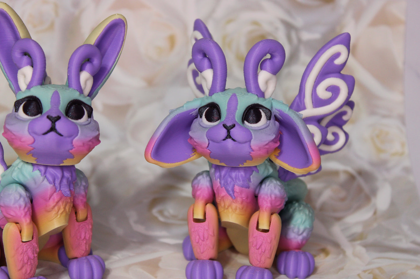 Bunny or fairy Bunny Articulated Flexi Fidget 3D Printed Figurine