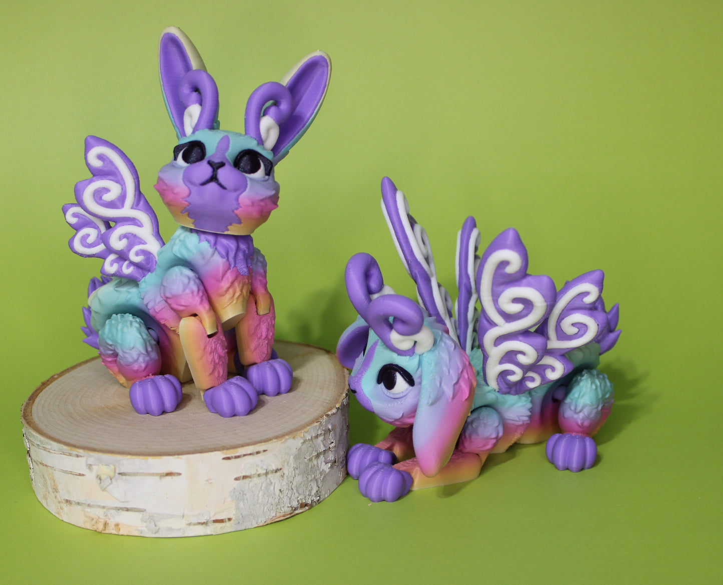 Bunny or fairy Bunny Articulated Flexi Fidget 3D Printed Figurine
