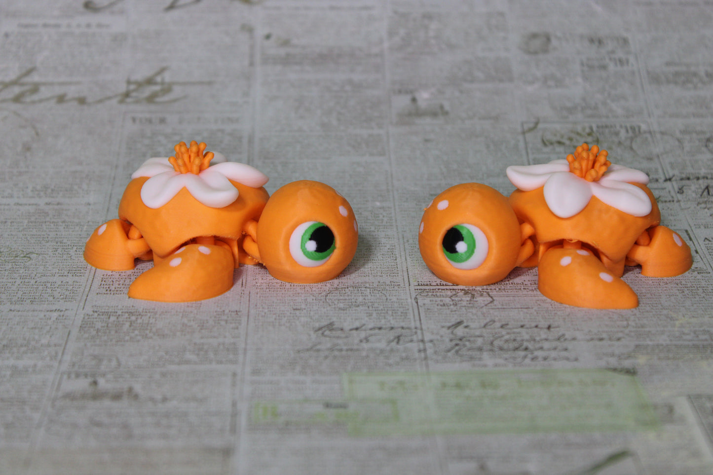 State Flower Turtles or Flower Turtles 3.5 inches Long Multiple Varieties to choose from-Articulated 3d Printed Figurine