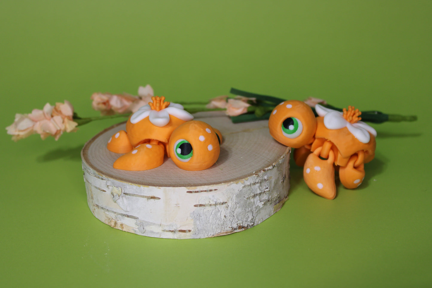 State Flower Turtles or Flower Turtles 3.5 inches Long Multiple Varieties to choose from-Articulated 3d Printed Figurine