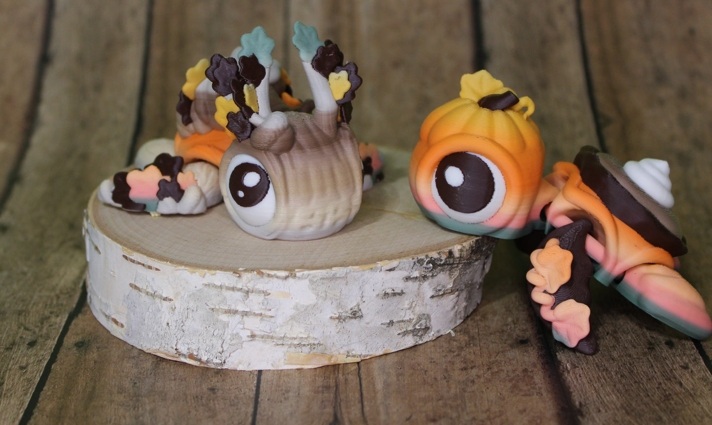 Fall Turtles 3.5 inches Long Multiple Varieties to choose from-Articulated 3d Printed Figurine