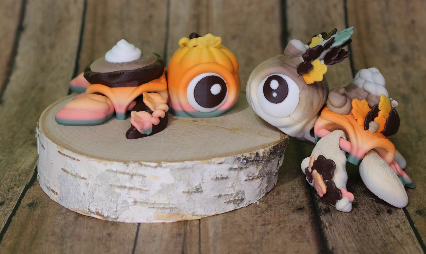 Fall Turtles 3.5 inches Long Multiple Varieties to choose from-Articulated 3d Printed Figurine