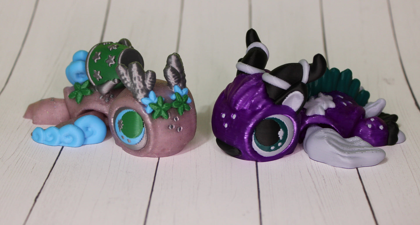 Zodiac Turtles 3.5 inches Long Articulated 3d Printed Figurine - Wonderland 3D Printing