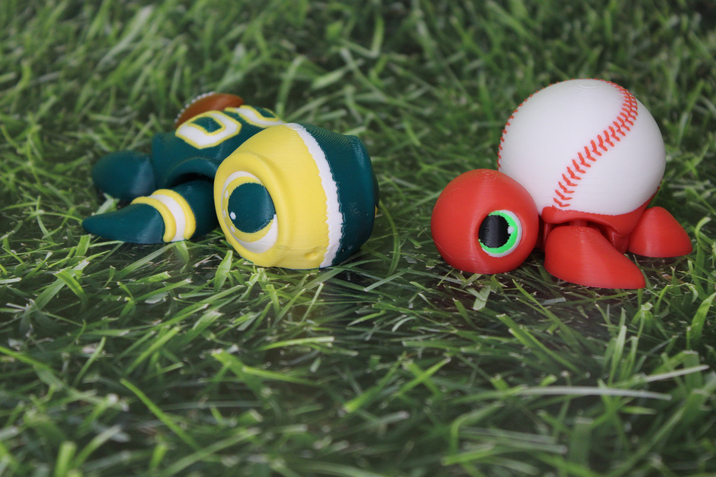 Sports Turtles Articulated 3d Printed Figurine - Wonderland 3D Printing