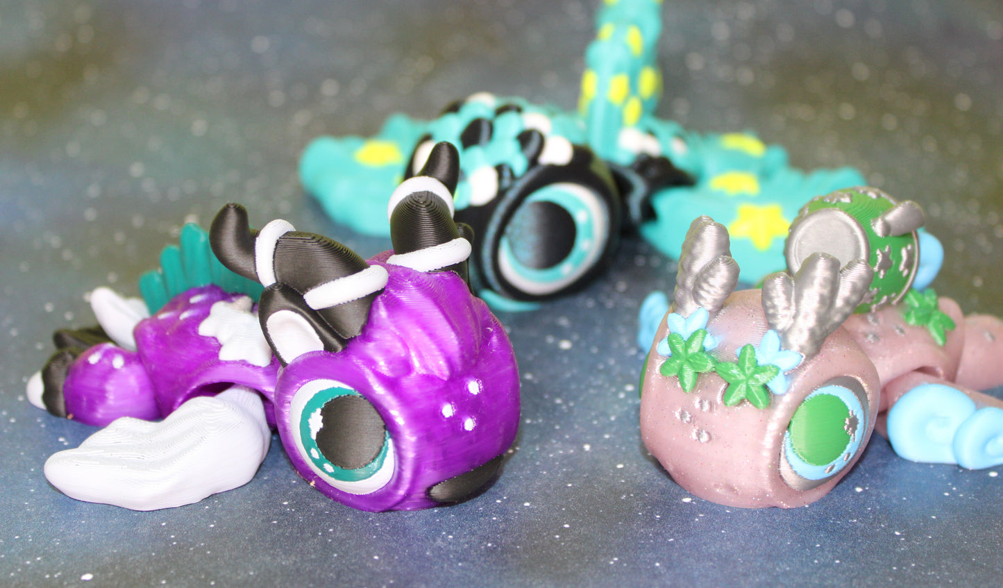 Zodiac Turtles 3.5 inches Long Articulated 3d Printed Figurine - Wonderland 3D Printing