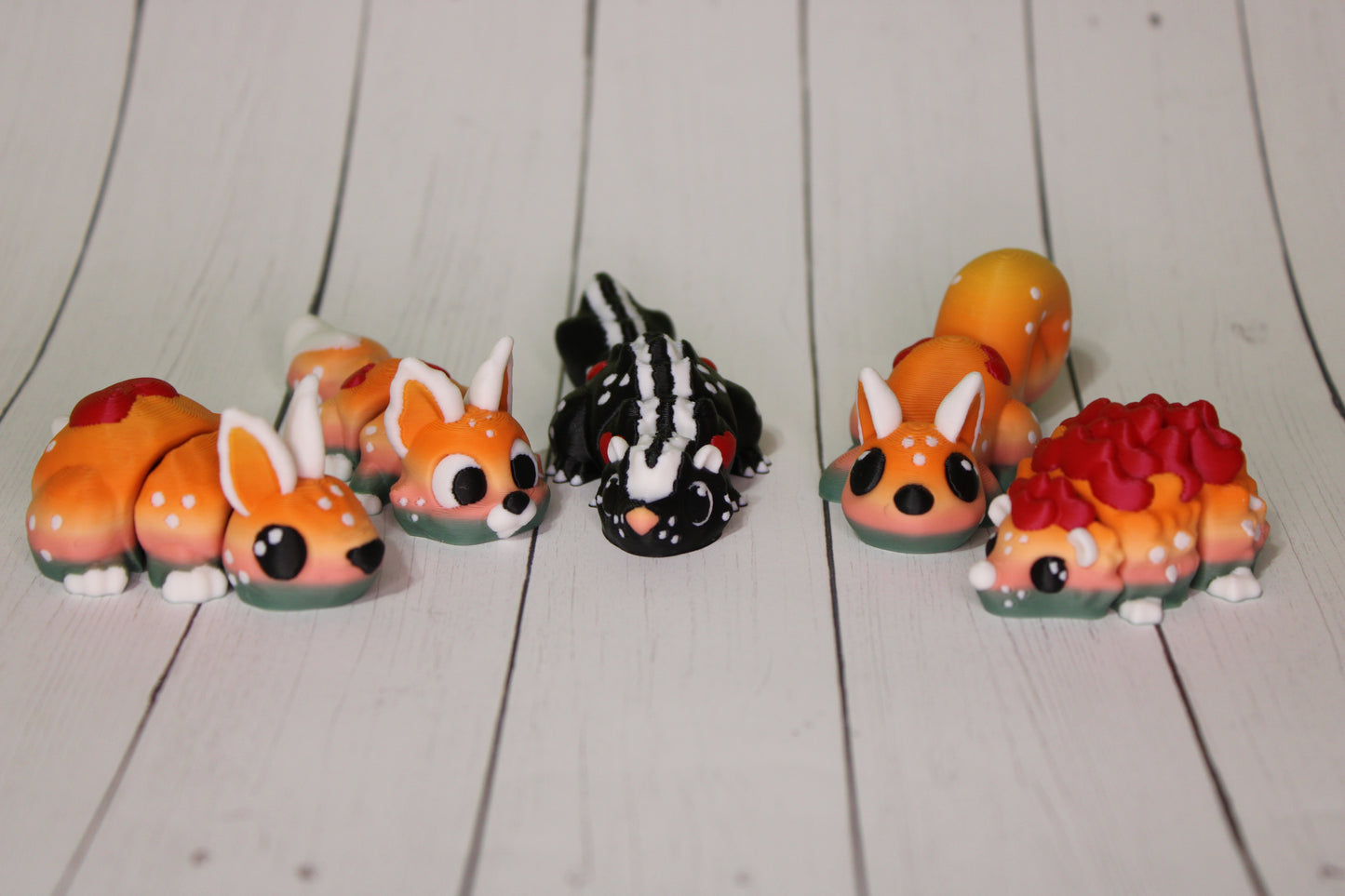 Woodland Love Critters Articulated 3d Printed Figurine - Wonderland 3D Printing