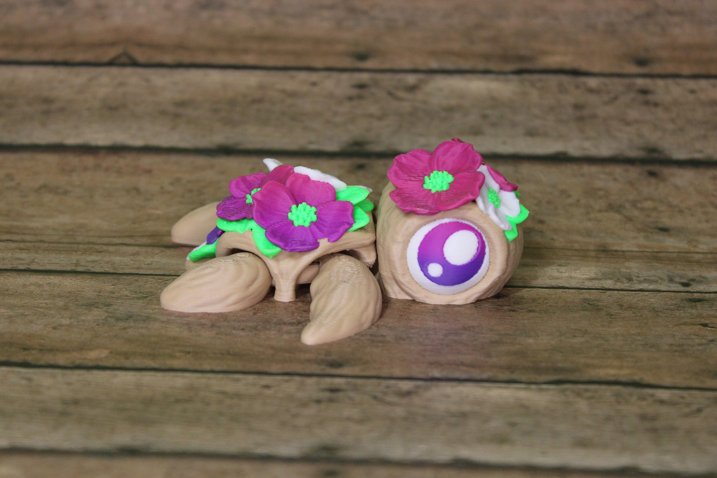 State Flower Turtles or Flower Turtles 3.5 inches Long Multiple Varieties to choose from-Articulated 3d Printed Figurine