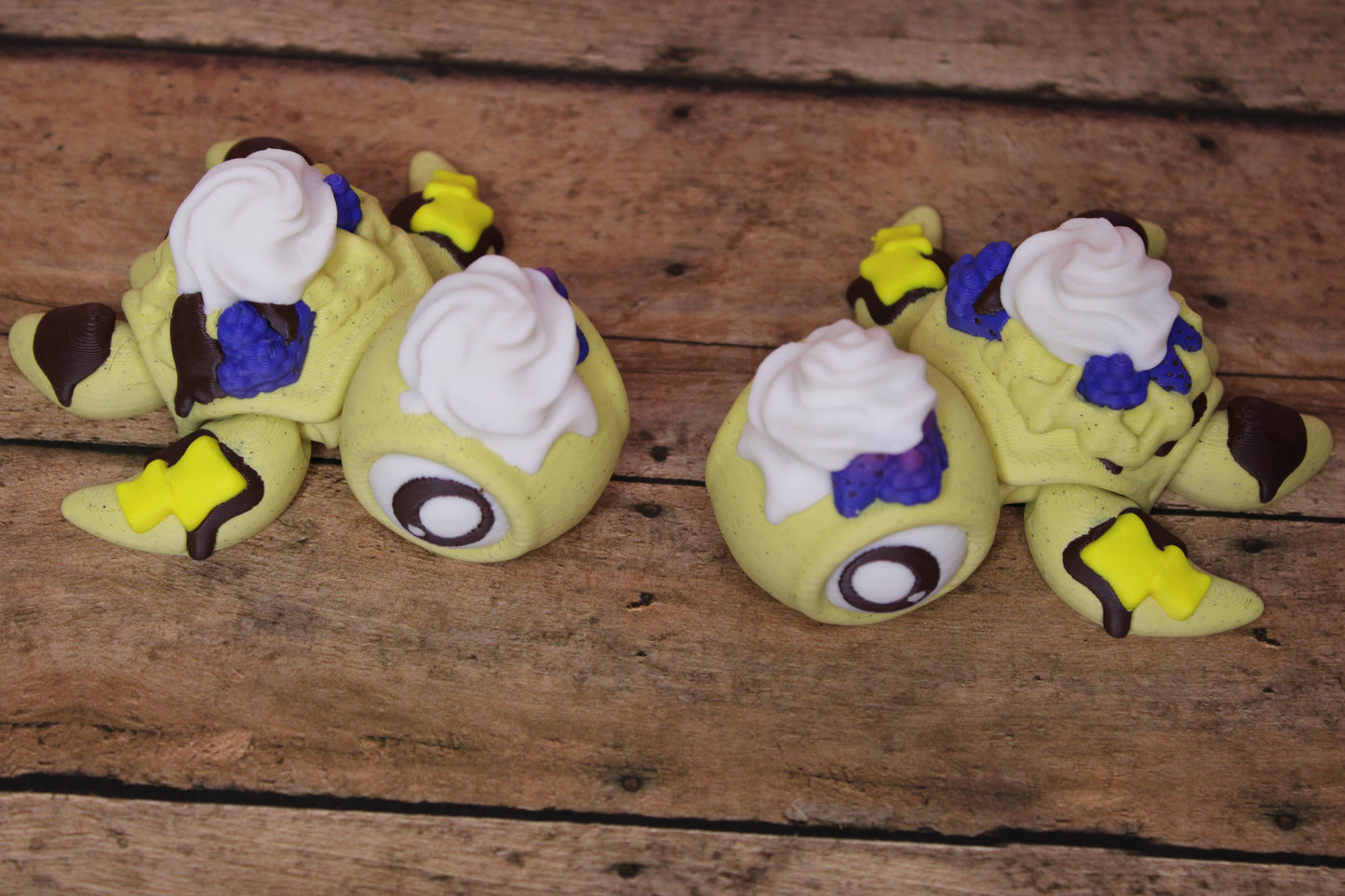 Waffle Turtles 3.5 inches Long Articulated 3d Printed Figurine