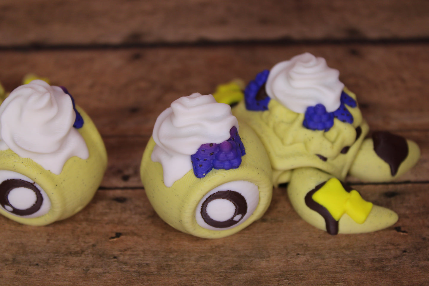 Waffle Turtles 3.5 inches Long Articulated 3d Printed Figurine