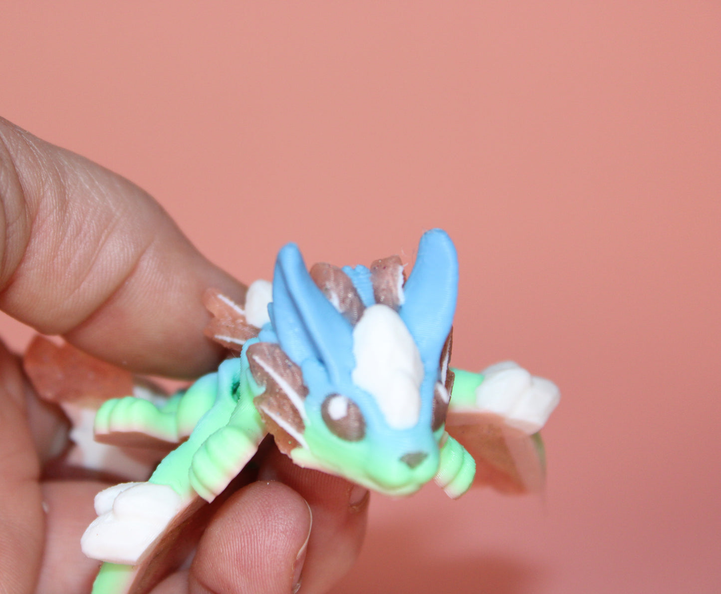 Easter Bunny Wyvern Dragon 3D Printed Articulated Figurine