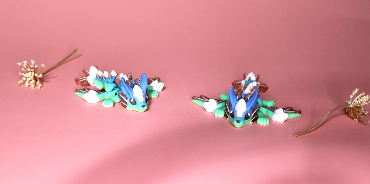 Easter Bunny Wyvern Dragon 3D Printed Articulated Figurine