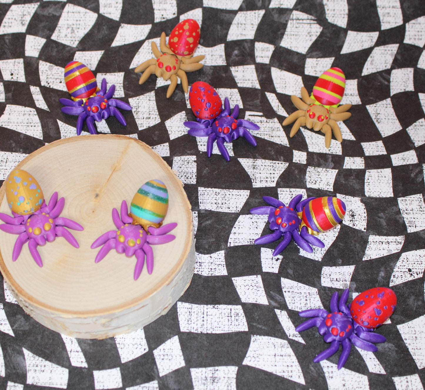 Easter Egg Spider 3D Printed Articulated Figurines