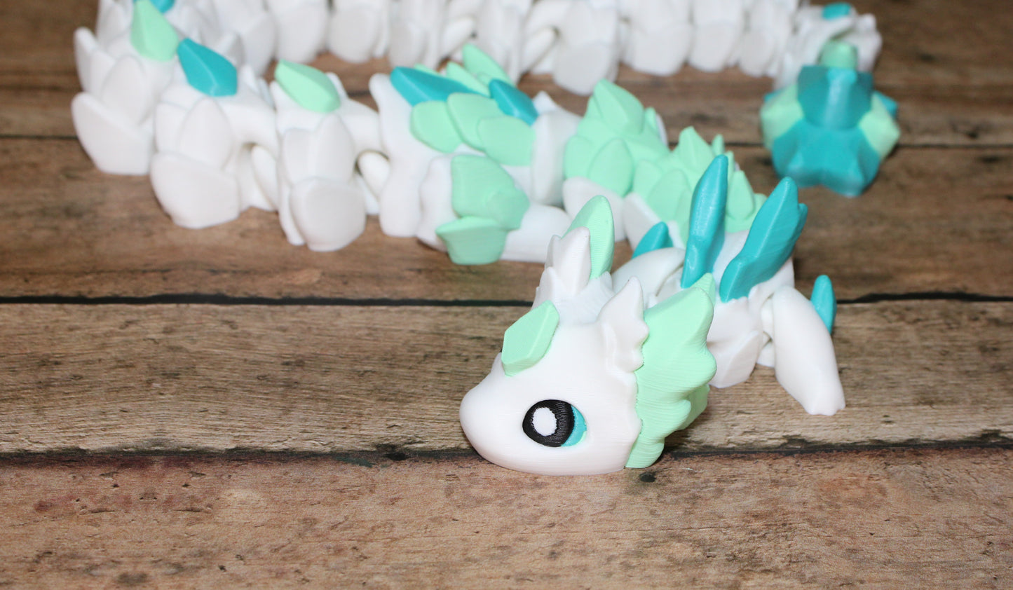 Rubikuro Dragon Articulated 3d Printed Figurine - Wonderland 3D Printing
