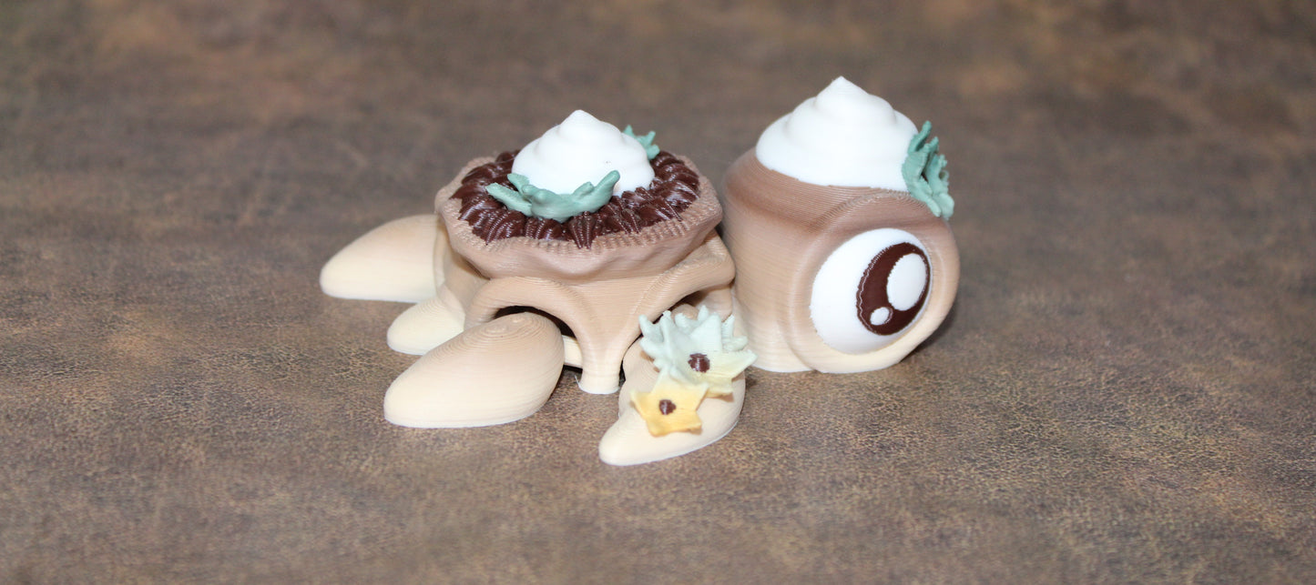 Fall Turtles 3.5 inches Long Multiple Varieties to choose from-Articulated 3d Printed Figurine
