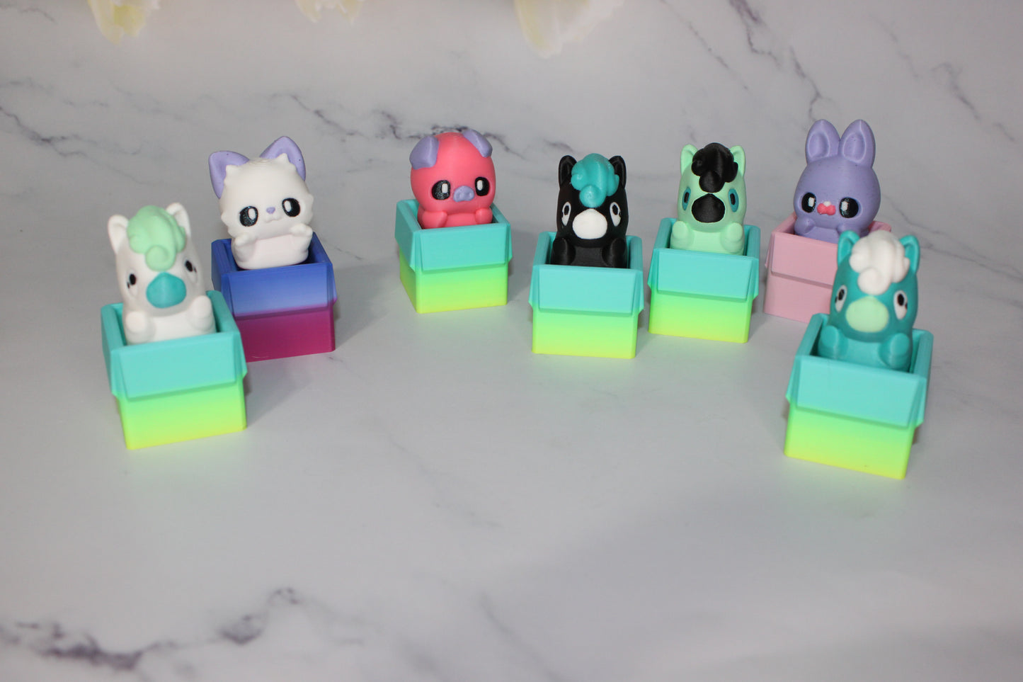 Bunny, Kitty, Piggy or Horse Clicker Fidget 3d Printed Toy