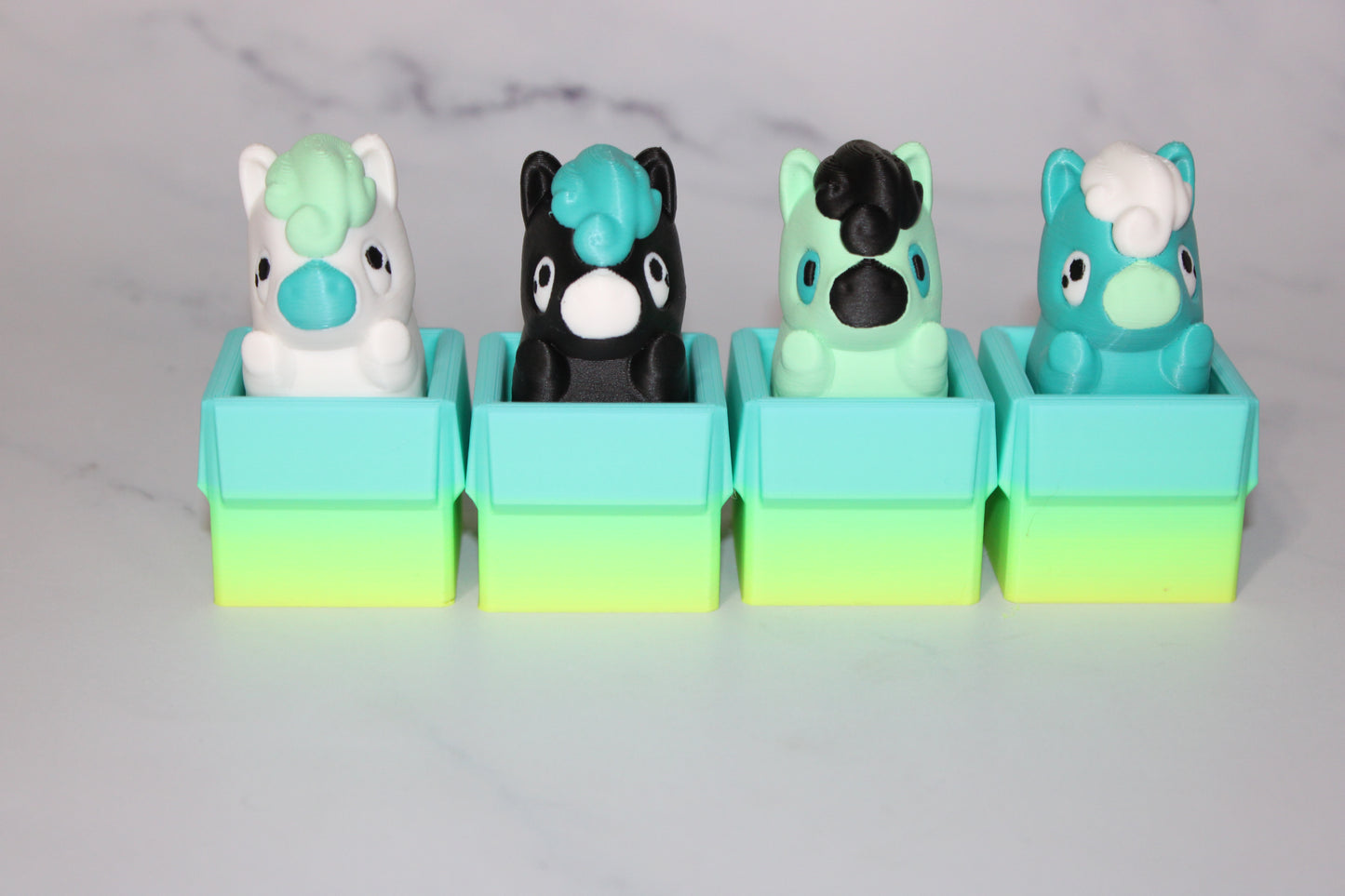 Bunny, Kitty, Piggy or Horse Clicker Fidget 3d Printed Toy