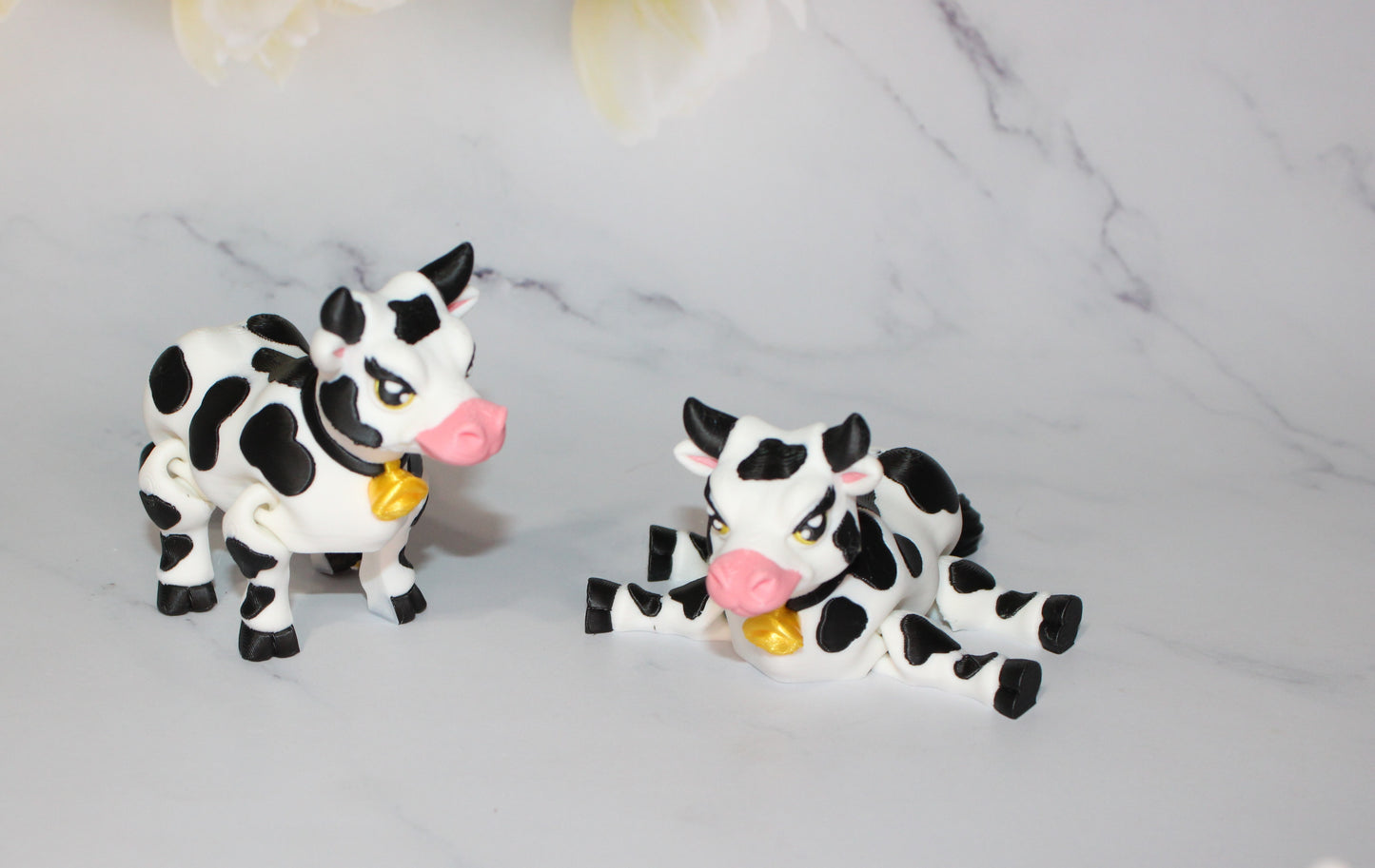 Holstein Cow or Bull 3D Printed Articulated Flexi Fidget Figurine