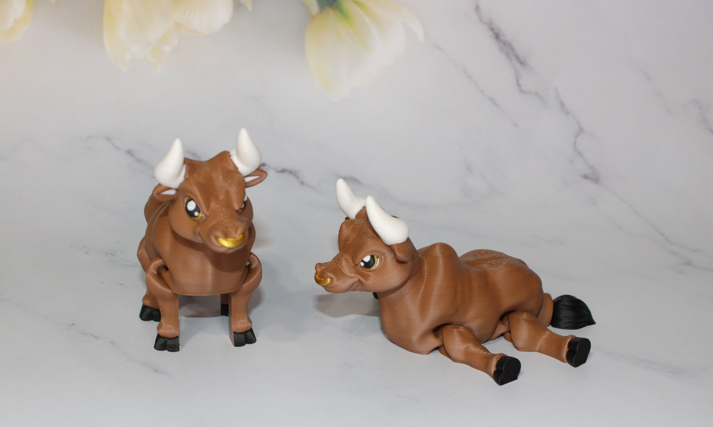 Holstein Cow or Bull 3D Printed Articulated Flexi Fidget Figurine