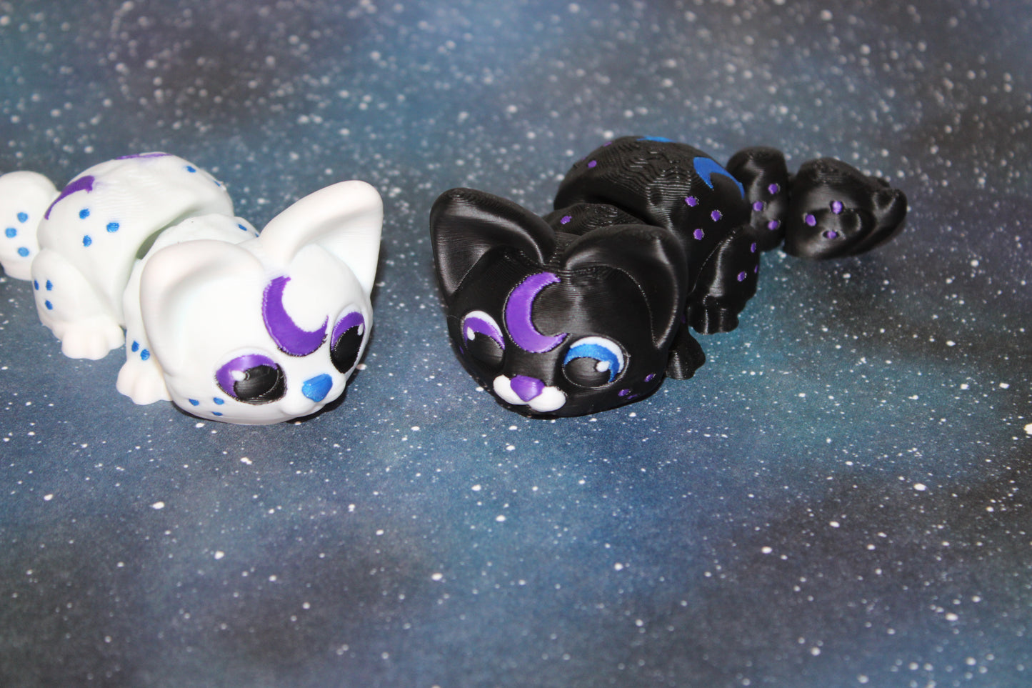Moon Kitty 4.5 inches Articulated 3d Printed Figurine - Wonderland 3D Printing