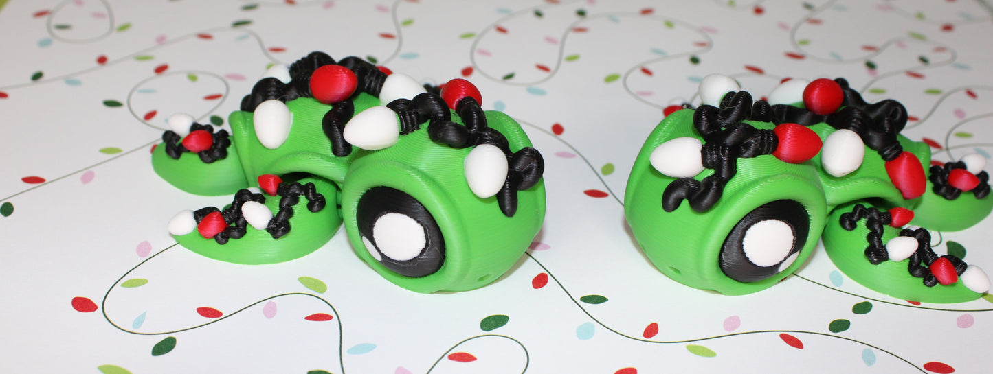 Christmas Turtles Articulated 3d Printed Figurine - Wonderland 3D Printing