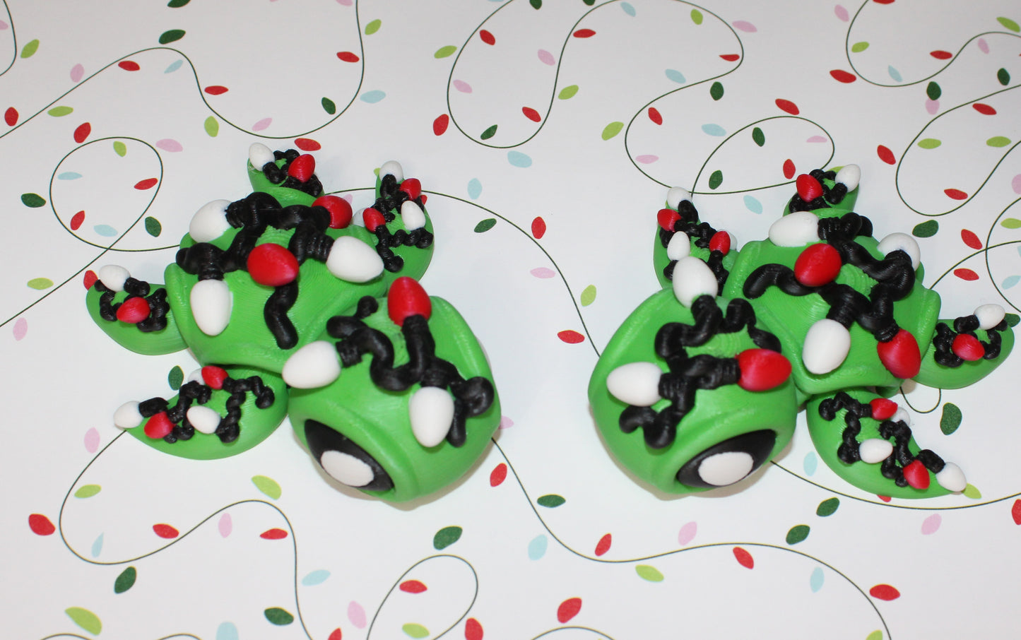 Christmas Turtles Articulated 3d Printed Figurine - Wonderland 3D Printing