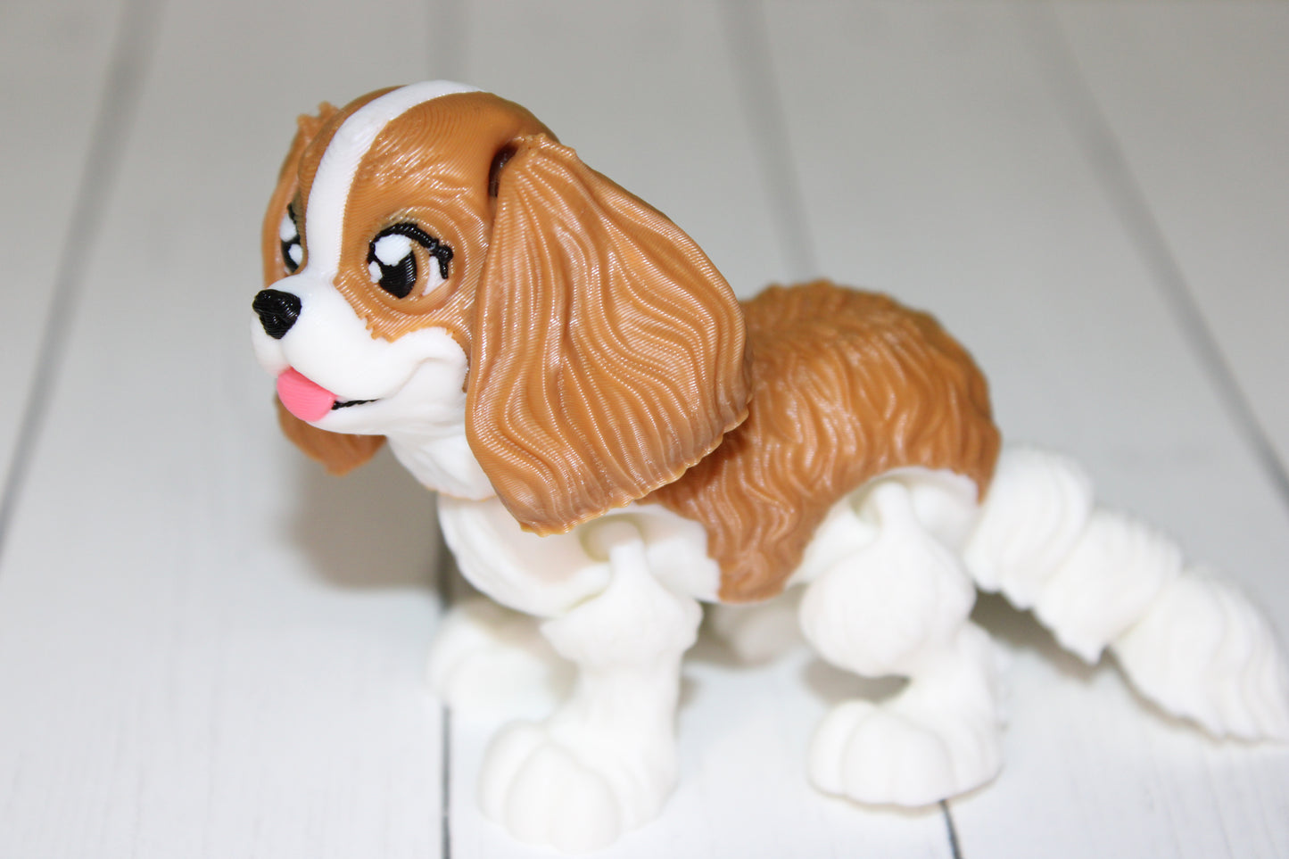 King Charles Cavalier 3D Printed Articulated Figurine Fidget Toy
