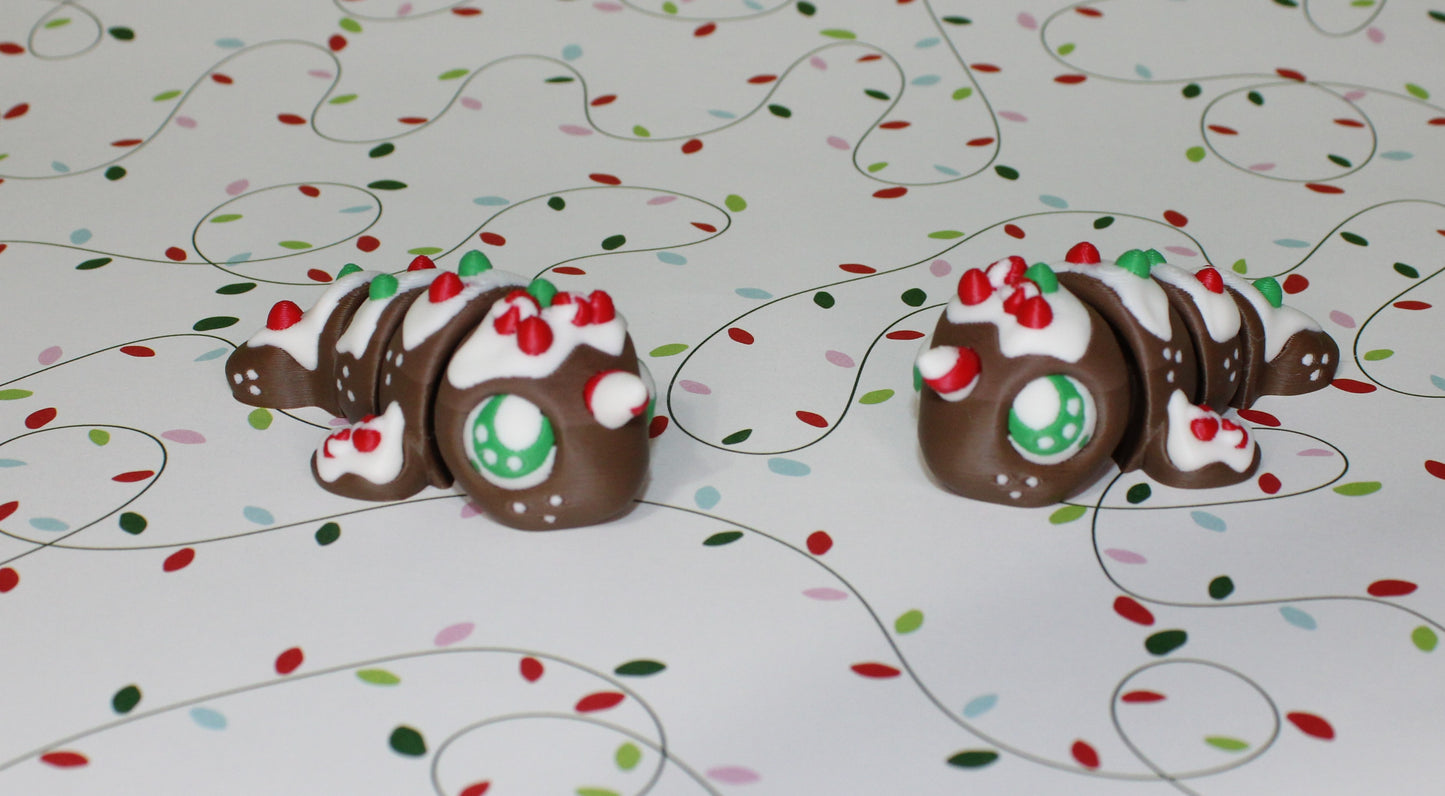 Christmas Narwhal 3 inches Articulated 3d Printed Figurine