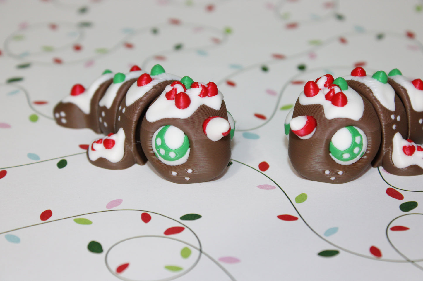 Christmas Narwhal 3 inches Articulated 3d Printed Figurine