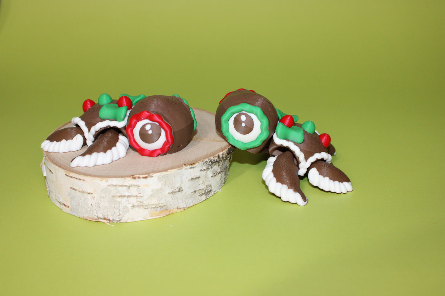 Christmas Turtles Articulated 3d Printed Figurine - Wonderland 3D Printing