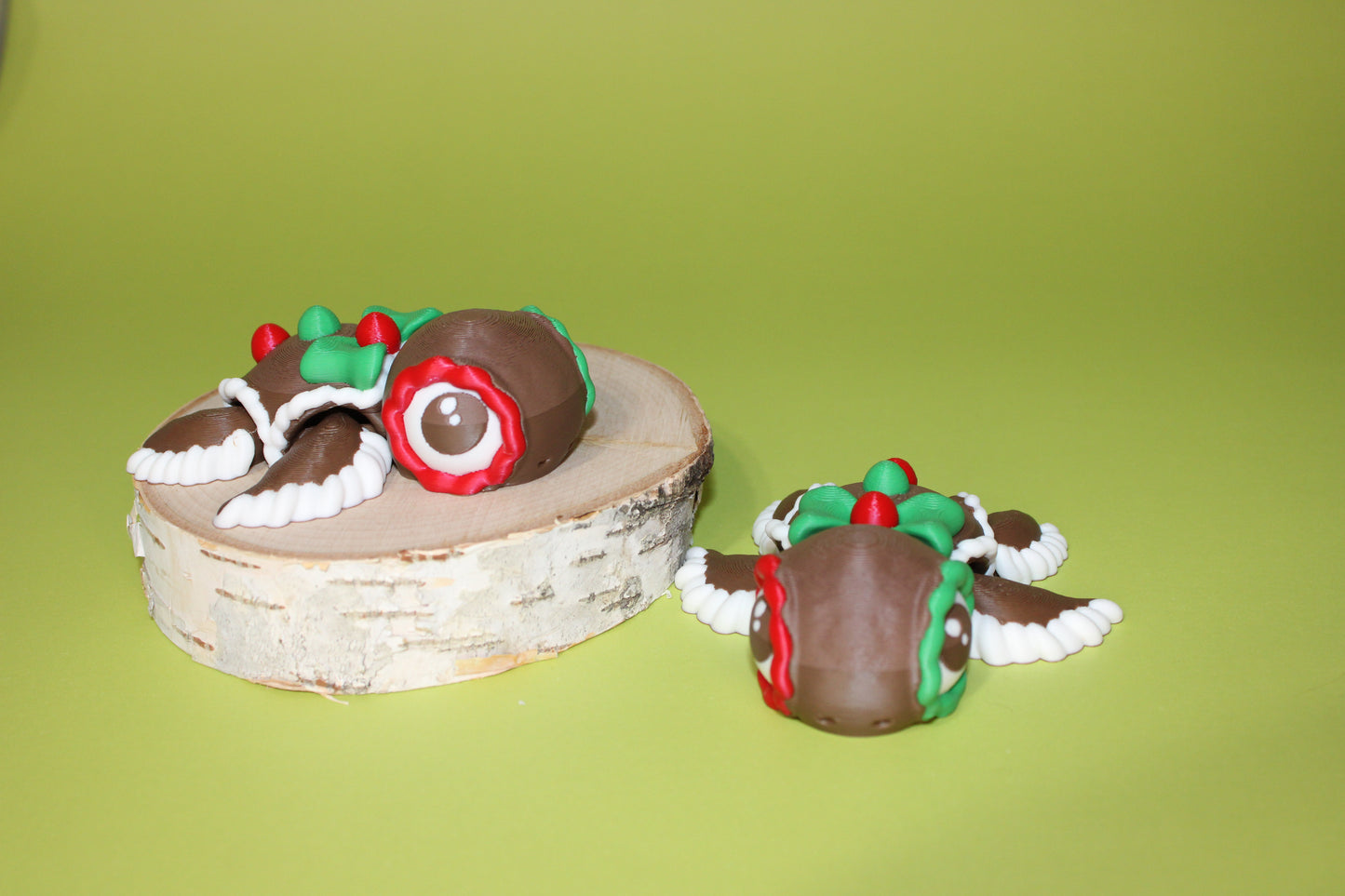 Christmas Turtles Articulated 3d Printed Figurine - Wonderland 3D Printing